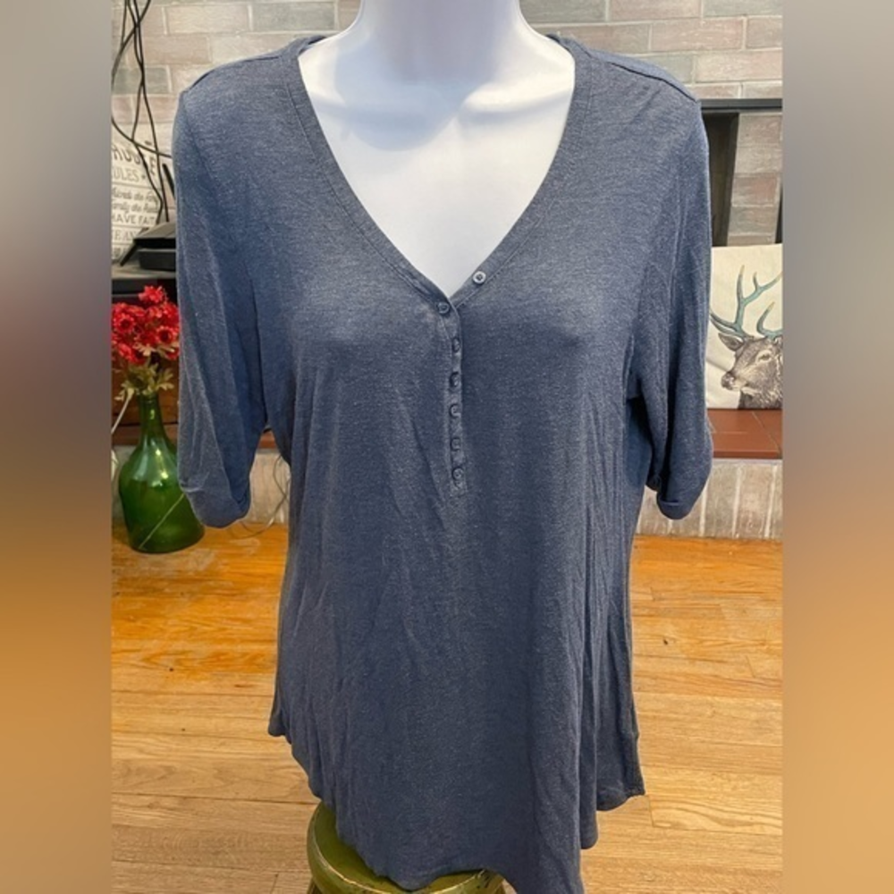 Women's‎ PINK REPUBLIC Mid Sleeve Blue Blouse Size Xl